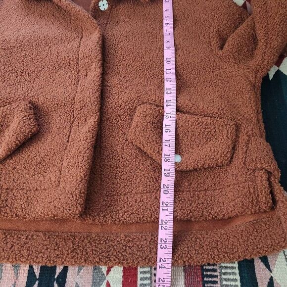 Blank NYC Bonded Faux Shearling Jacket Sz S Tough Cookie Oversized Teddy Coat - Picture 7 of 7
